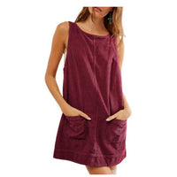 Zosia | Women's Crew Neck Pockets Casual Dress