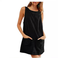 Zosia | Women's Crew Neck Pockets Casual Dress