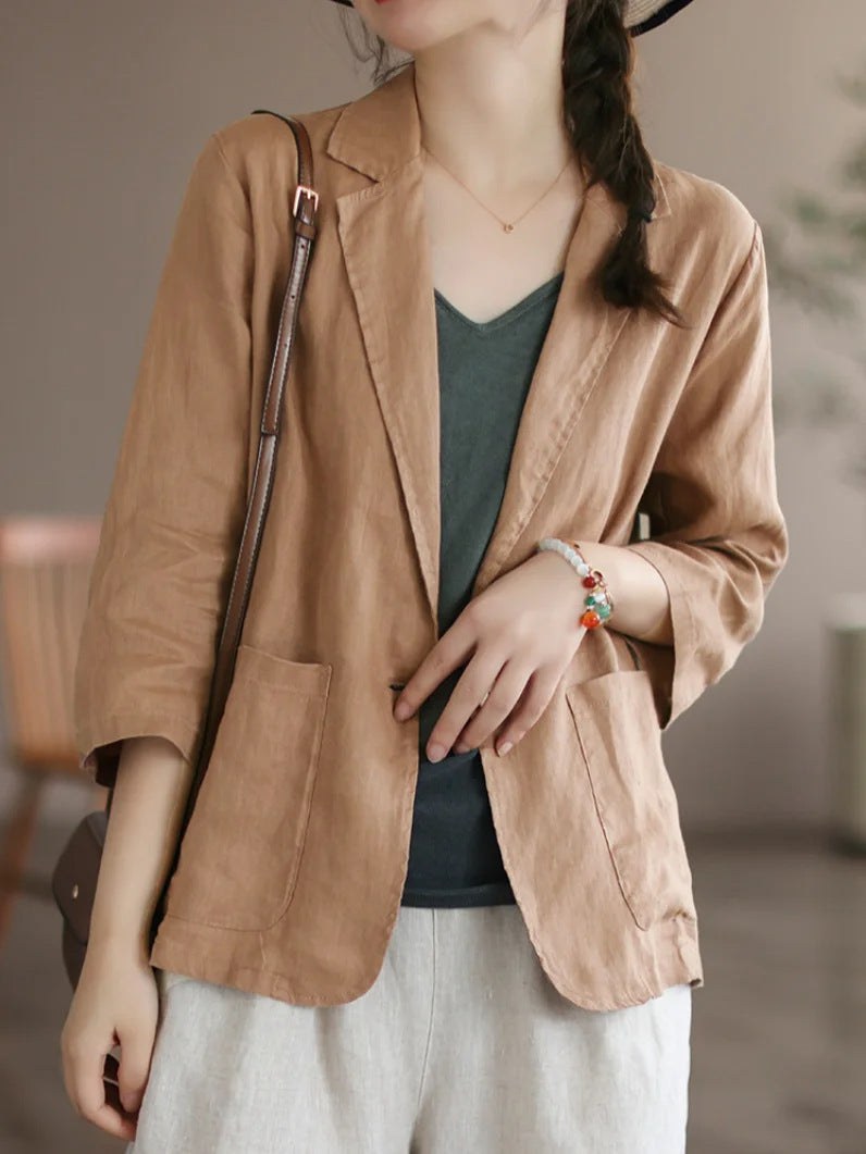 Zosia | Women's Blazer in Caramel