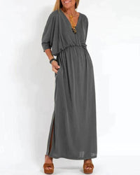 Zosia | Women's Relaxed Maxi-length Shape Dress in Gray