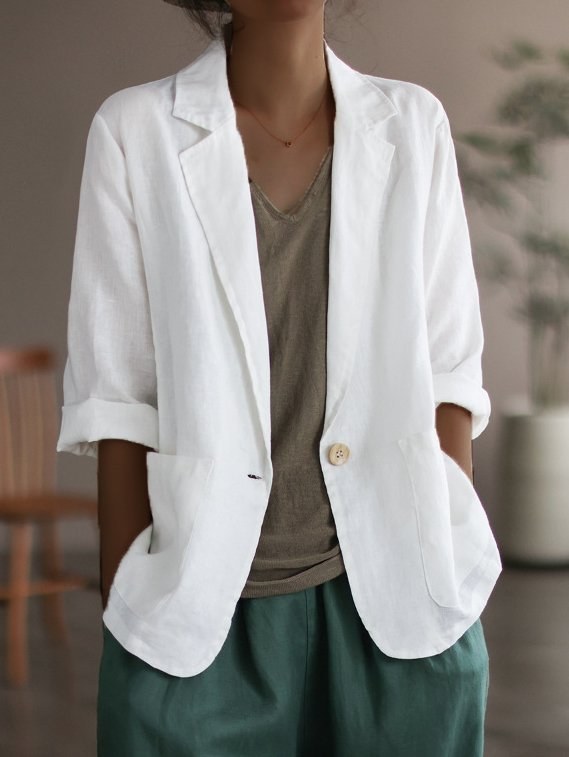 Zosia | Women's Blazer in White