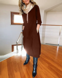 Zuleika | Women's Round Neck Midi Dress