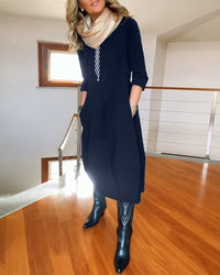 Zuleika | Women's Round Neck Midi Dress