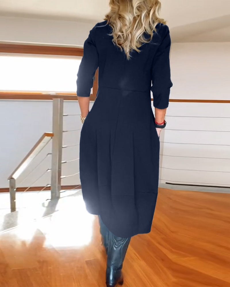 Zuleika | Women's Round Neck Midi Dress