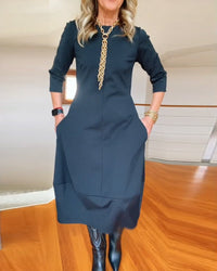 Zuleika | Women's Round Neck Midi Dress