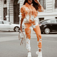 Zuleika | Women's Hooded Casual Joggers in Orange