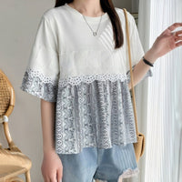 Zulima | Women's Lace Trim Blouse in White