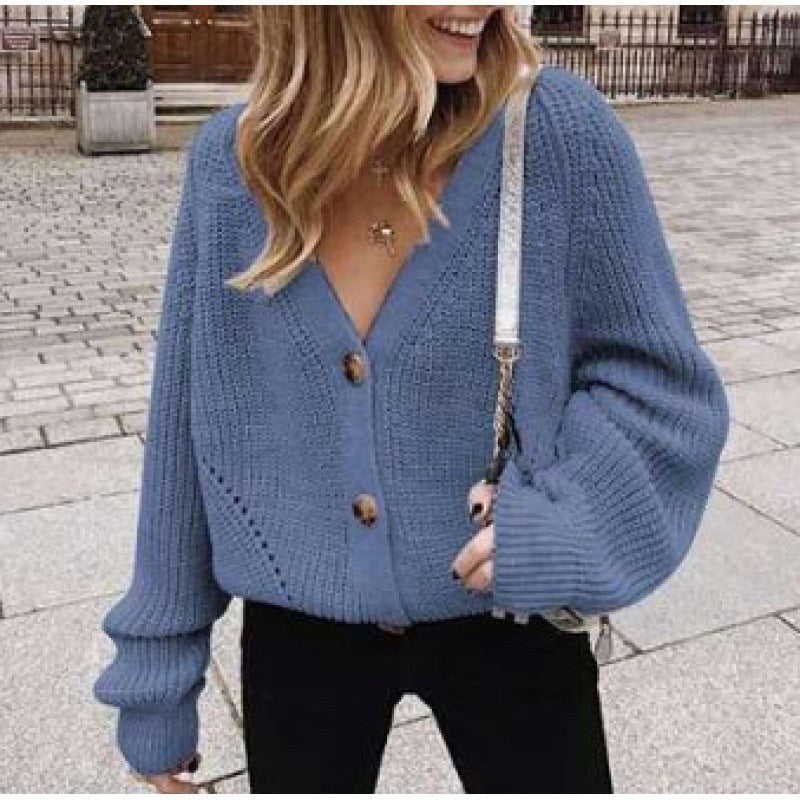 Zuzana | Women's Knit Cardigan in Blue