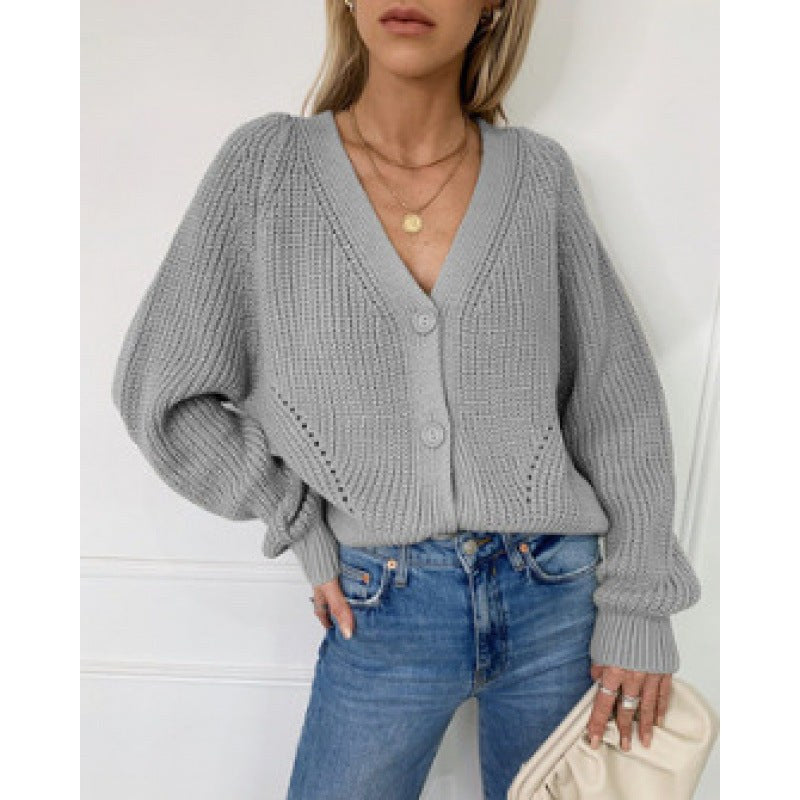 Zuzana | Women's Knit Cardigan in Gray