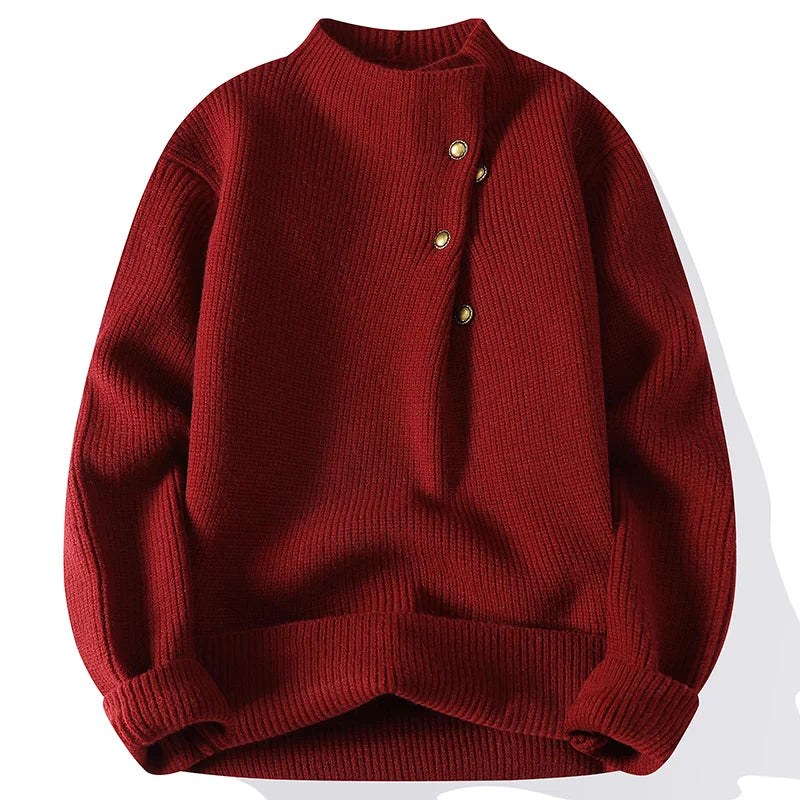 Avenue Wool Sweater in Burgundy