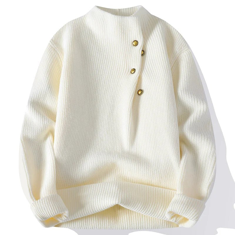 Avenue Wool Sweater in Pearl