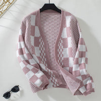 Avery Casual Knit Cardigan in Pink