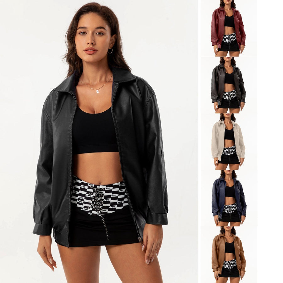 Avery Casual Satin Jacket with Pockets