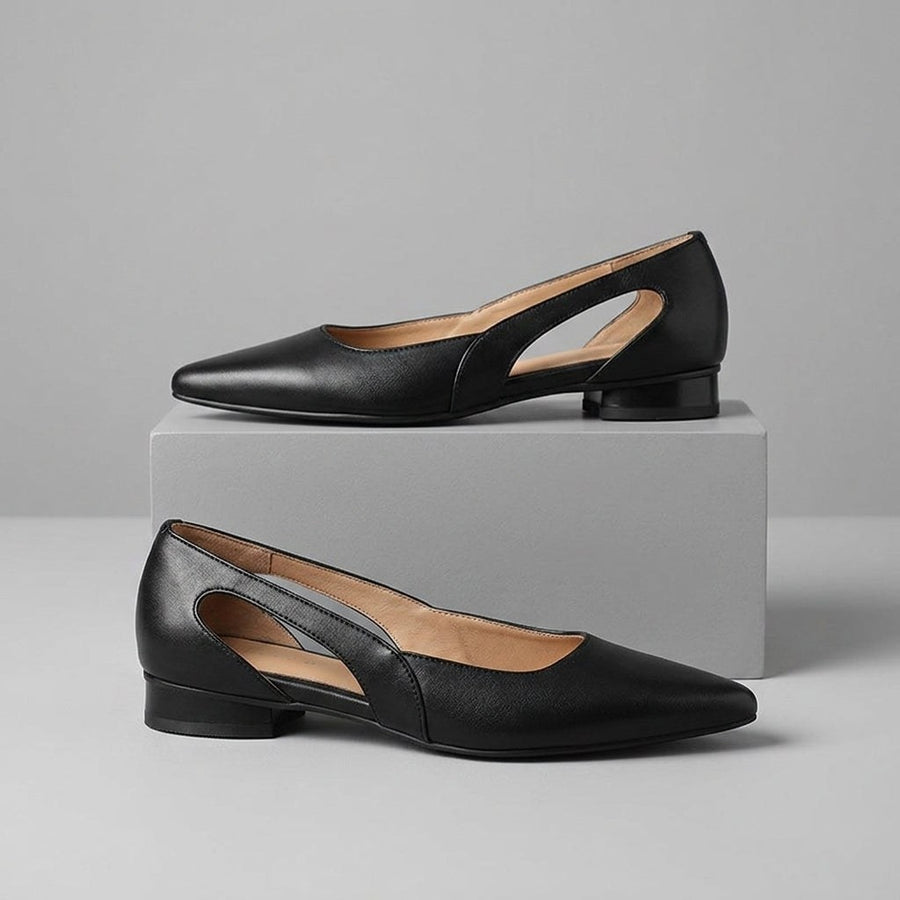 Avery D'Orsay Flat in Charcoal