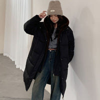 Avery Elegant Parka with Pockets in Black