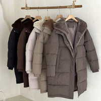 Avery Elegant Parka with Pockets in Coffee