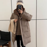 Avery Elegant Parka with Pockets in Coffee