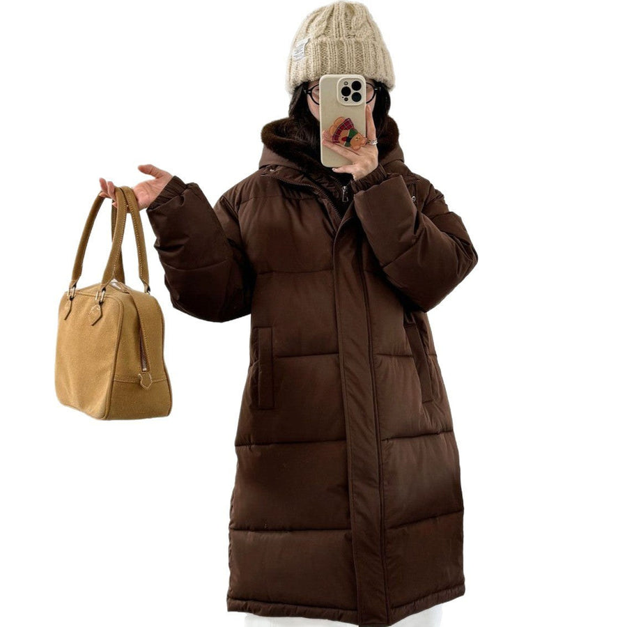 Avery Elegant Parka with Pockets in Coffee
