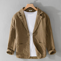 Avery Linen Jacket in Coffee