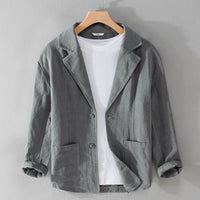 Avery Linen Jacket in Grey