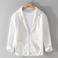Avery Linen Jacket in White