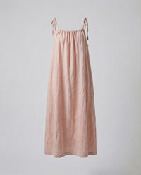 Avery Linen Maxi Dress in Light Pink