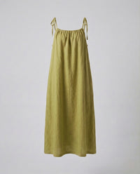 Avery Linen Maxi Dress in Yellow