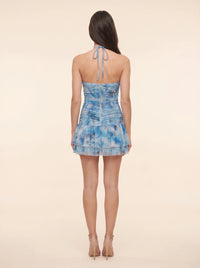 AZURA MINI DRESS Blue back