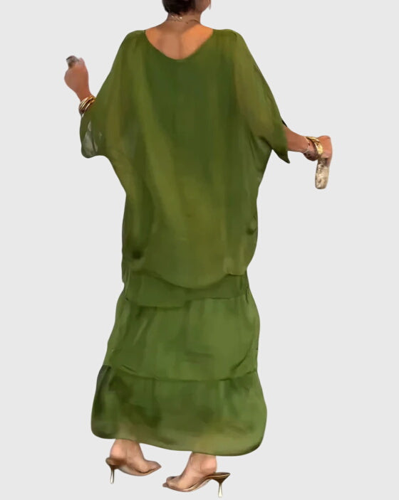 Julia | Womens Boho Layered Maxi Shorts Dress