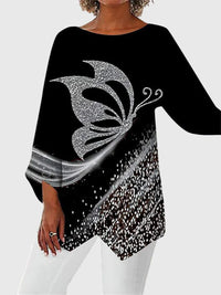 Kerstin | Women's Relaxed Butterfly Print Tunic Top