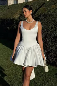 Juliet Bow Spaghetti Strap Cocktail Dress
