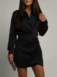 Margot Satin Collared Dress