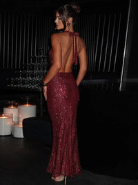 Dune Sequin Backless Dress