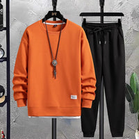 Bastiaan Comfortable Suit in Orange Black