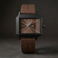 Bauhaus Modern, 39mm in Espresso Brown