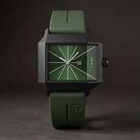 Bauhaus Modern, 39mm in Forest Green
