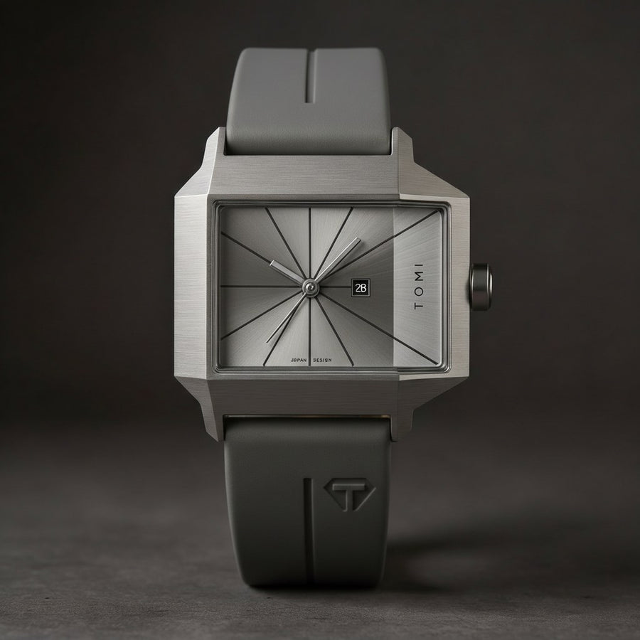Bauhaus Modern, 39mm in Slate Gray