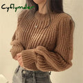 FALL OUTFIT Loose Vintage Harajuku Lantern Long Sleeve Women Sweater Korean Autumn Knit