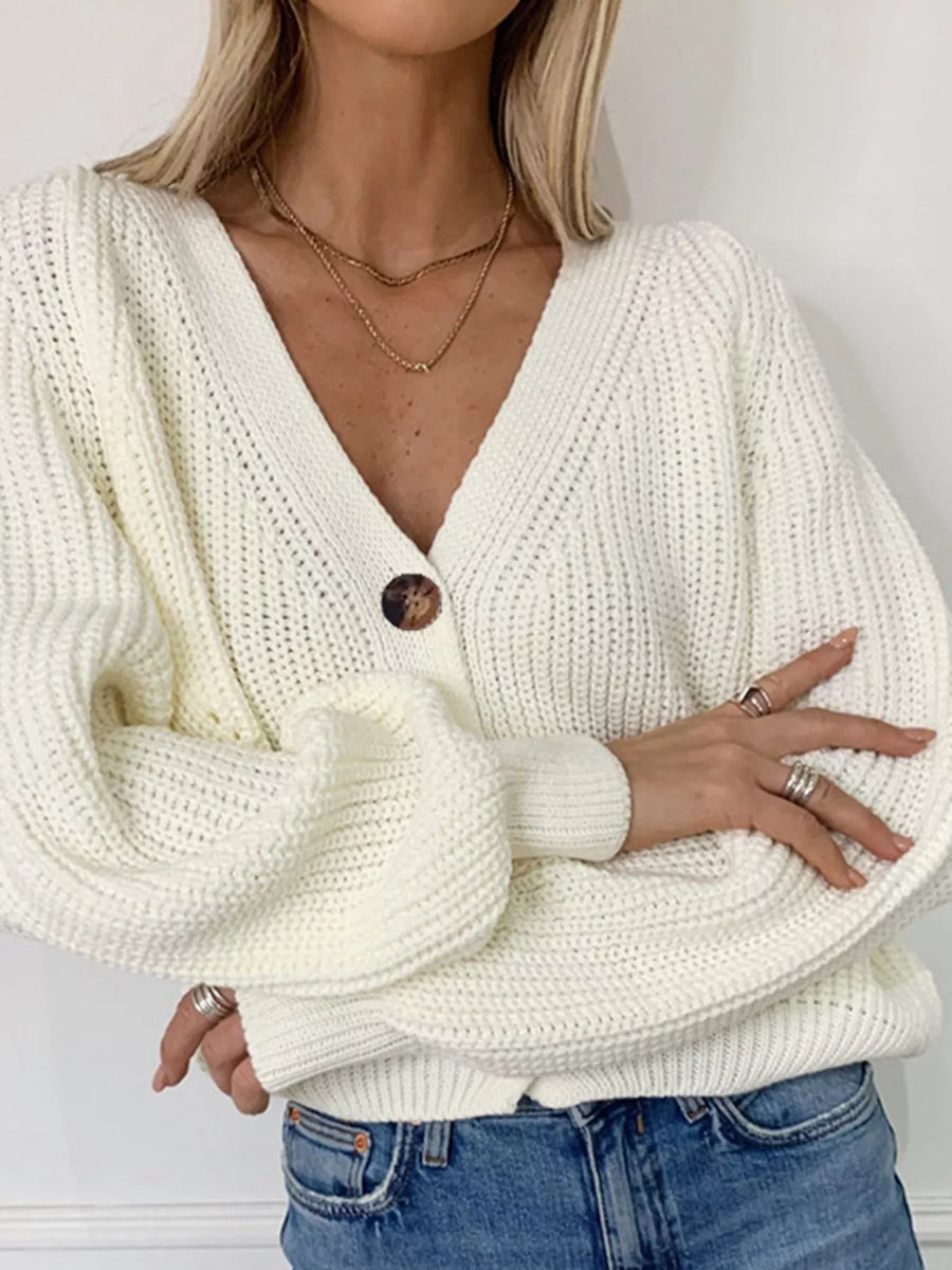 Chunky Knit Button Down Cardigan