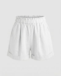 Beatrice Casual Linen Shorts in Linen