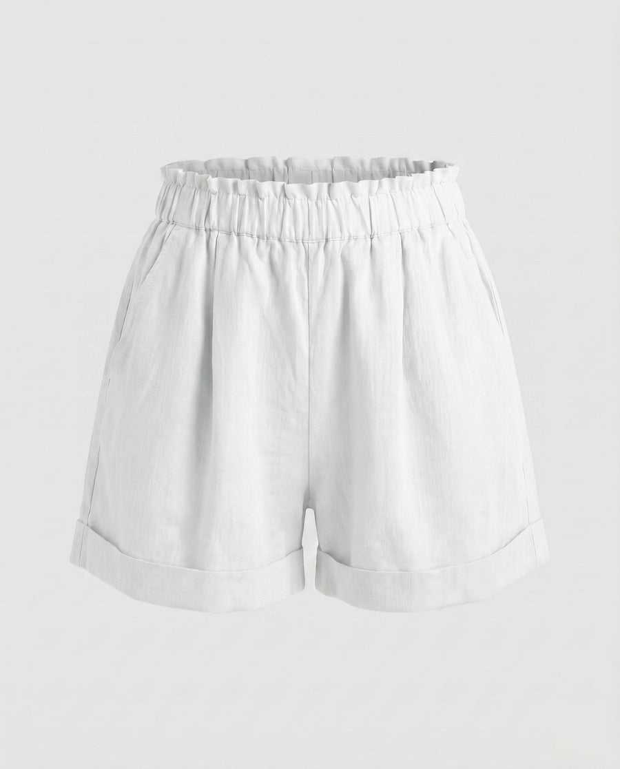 Beatrice Casual Linen Shorts in Linen