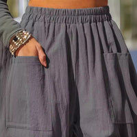 Beatrice Casual Linen Trousers with Pockets
