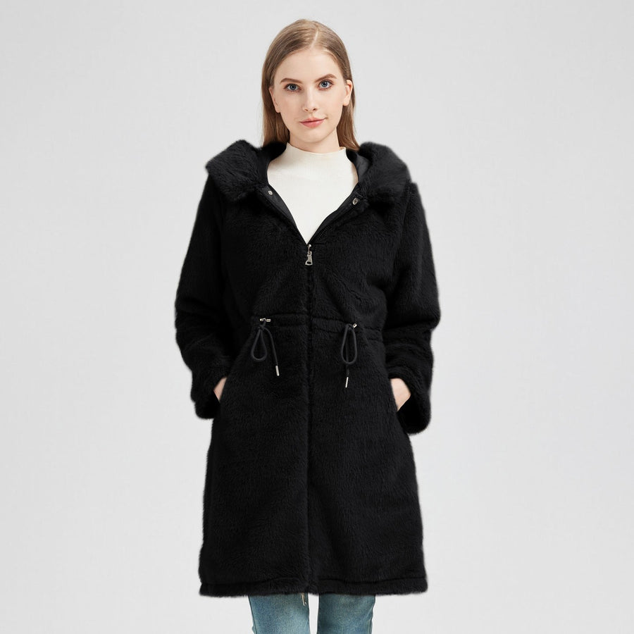 Beatrice Elegant Parka in Black