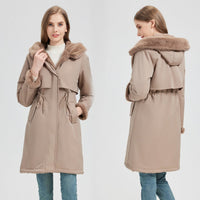 Beatrice Elegant Parka in Khaki
