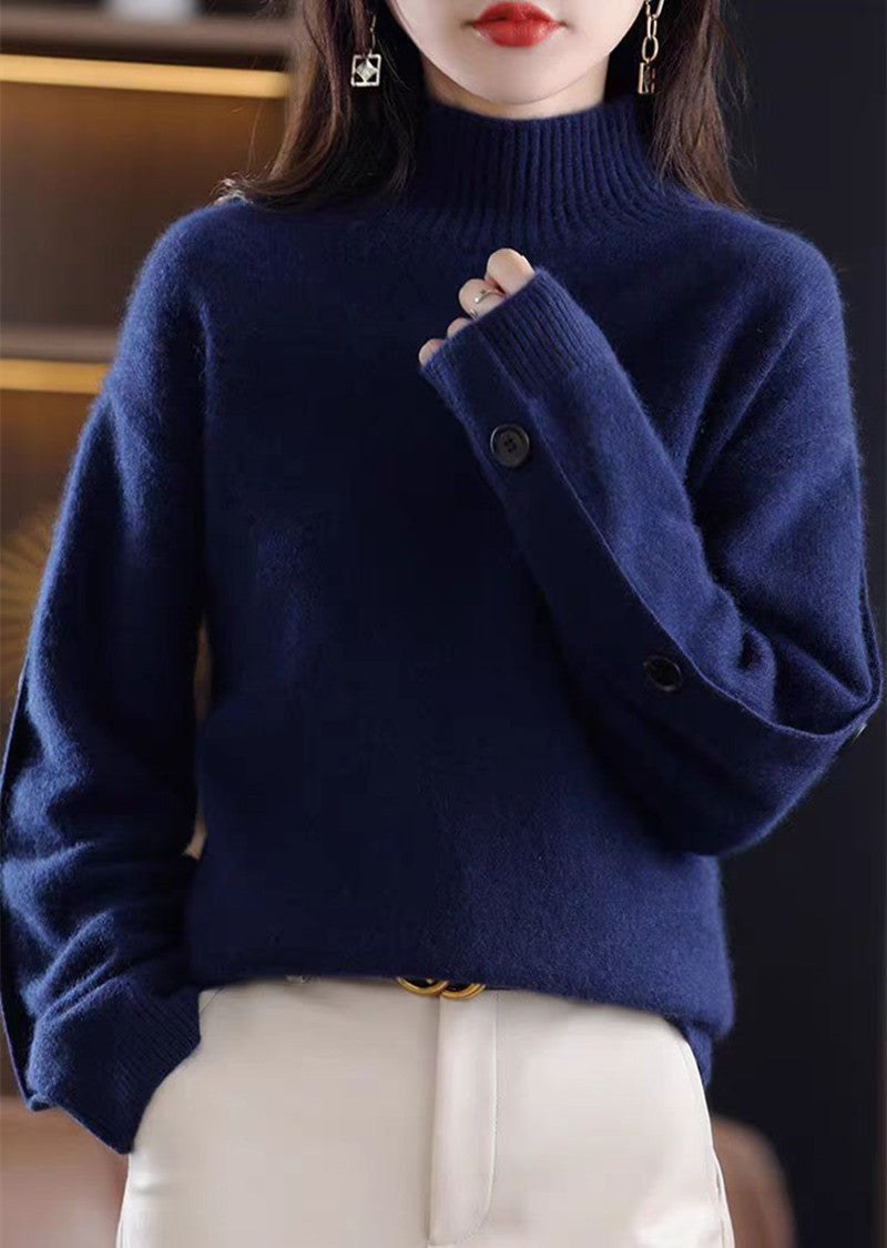 Beatrice Elegant Sweater in Navy