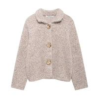 Beatrice Knit Cardigan in Khaki
