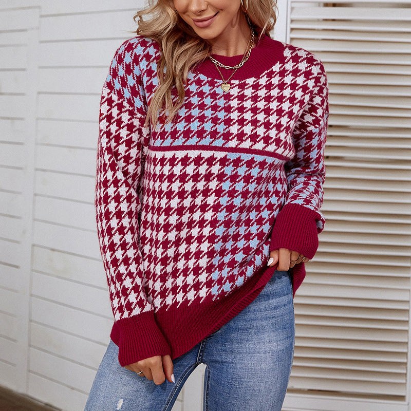 Beatrice Knit Sweater in Burgundy