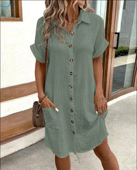 Beatrice - Stylish Polo Dress in Green