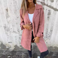 Beatrix Elegant Coat with Button Front and Pockets