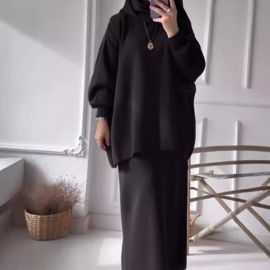 Beatrix Elegant Dress with Puff Sleeve in Black